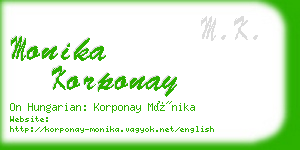 monika korponay business card